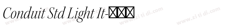 Conduit Std Light It字体转换